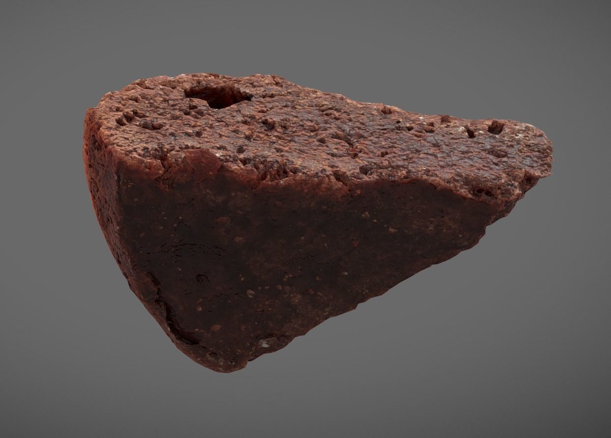 Slice of chocolate cake 3D model_3