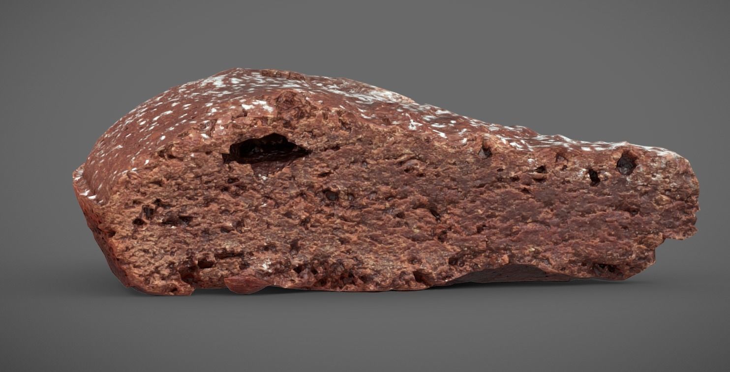 Slice of chocolate cake 3D model_1