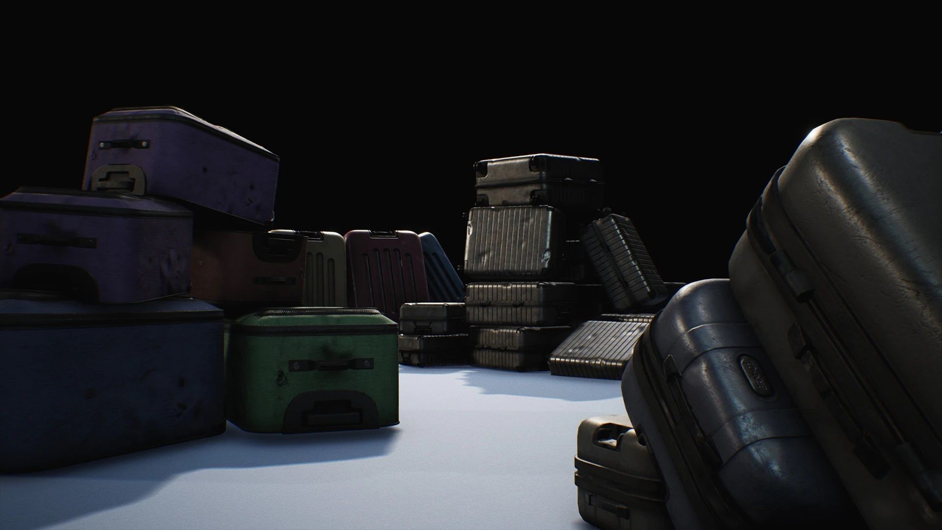 Luggage - Suitcases and Handbags Low-poly 3D model_2