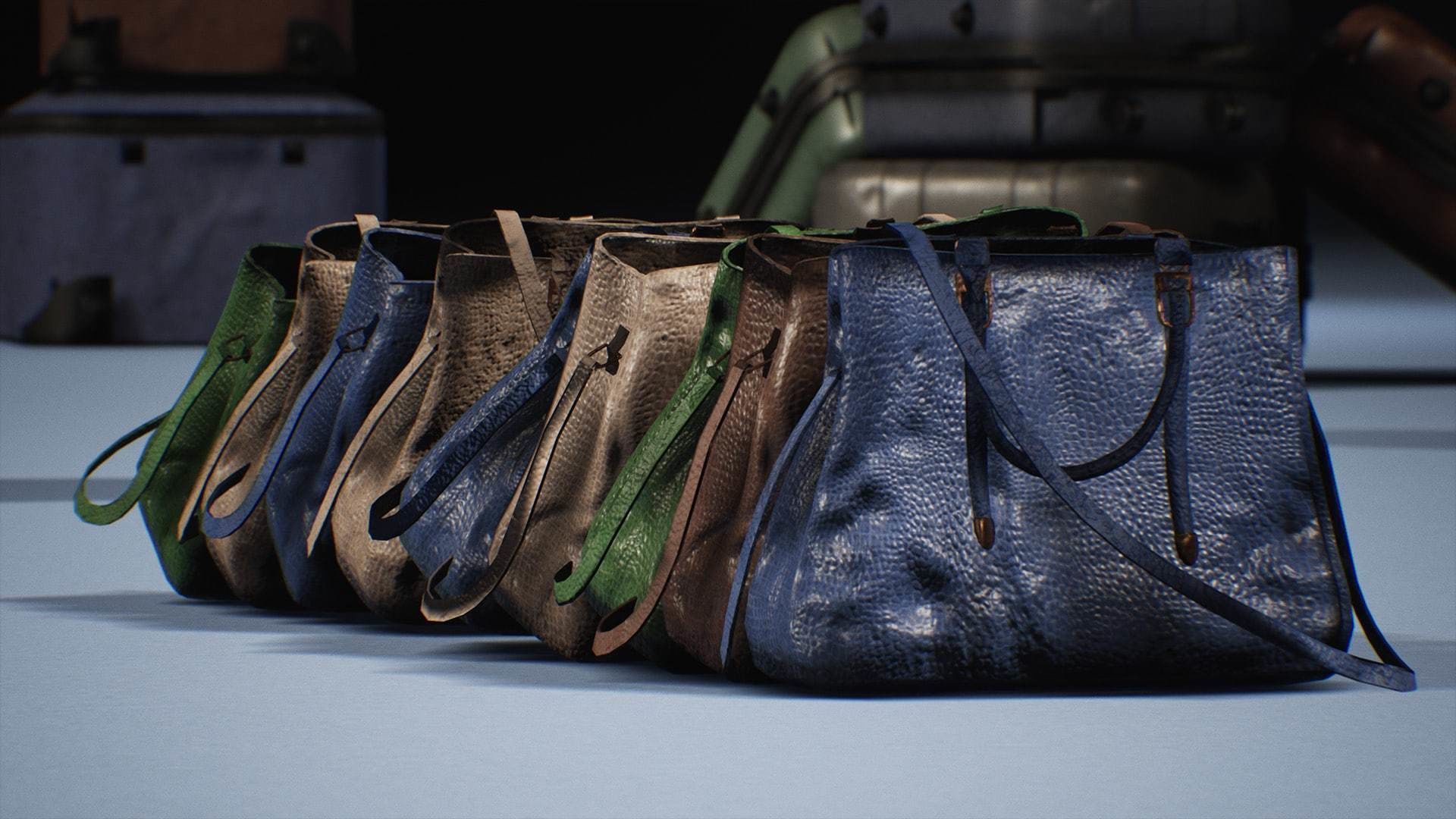 Luggage - Suitcases and Handbags Low-poly 3D model_3