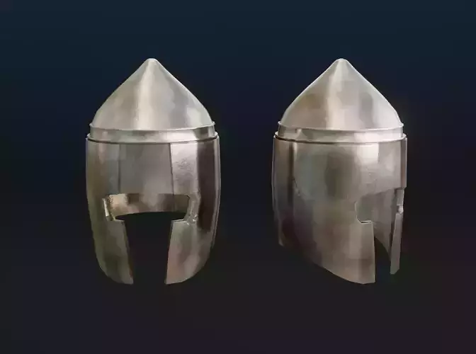 Medieval city guard helmet