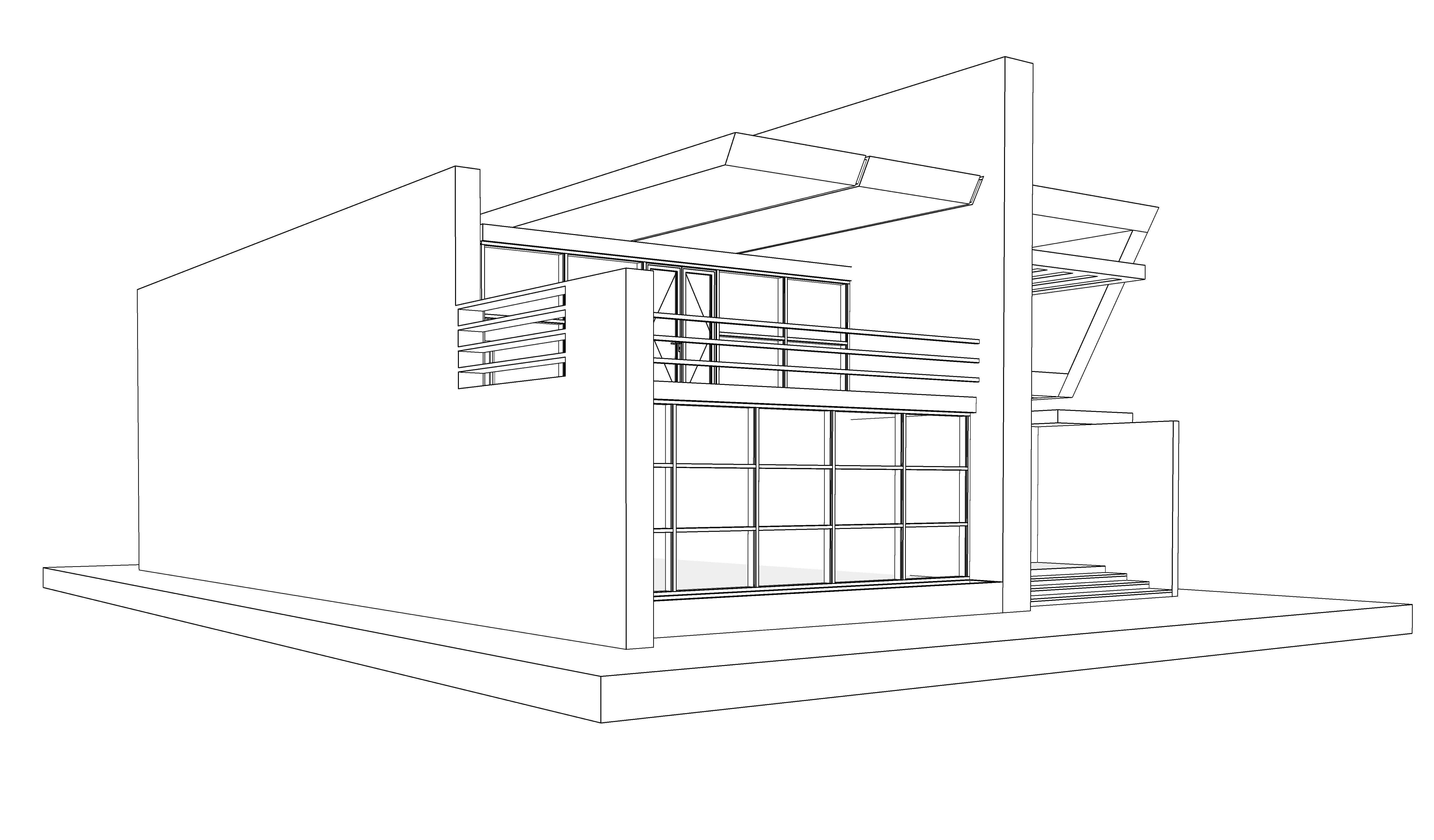 Modern Building  N4 3D model_15