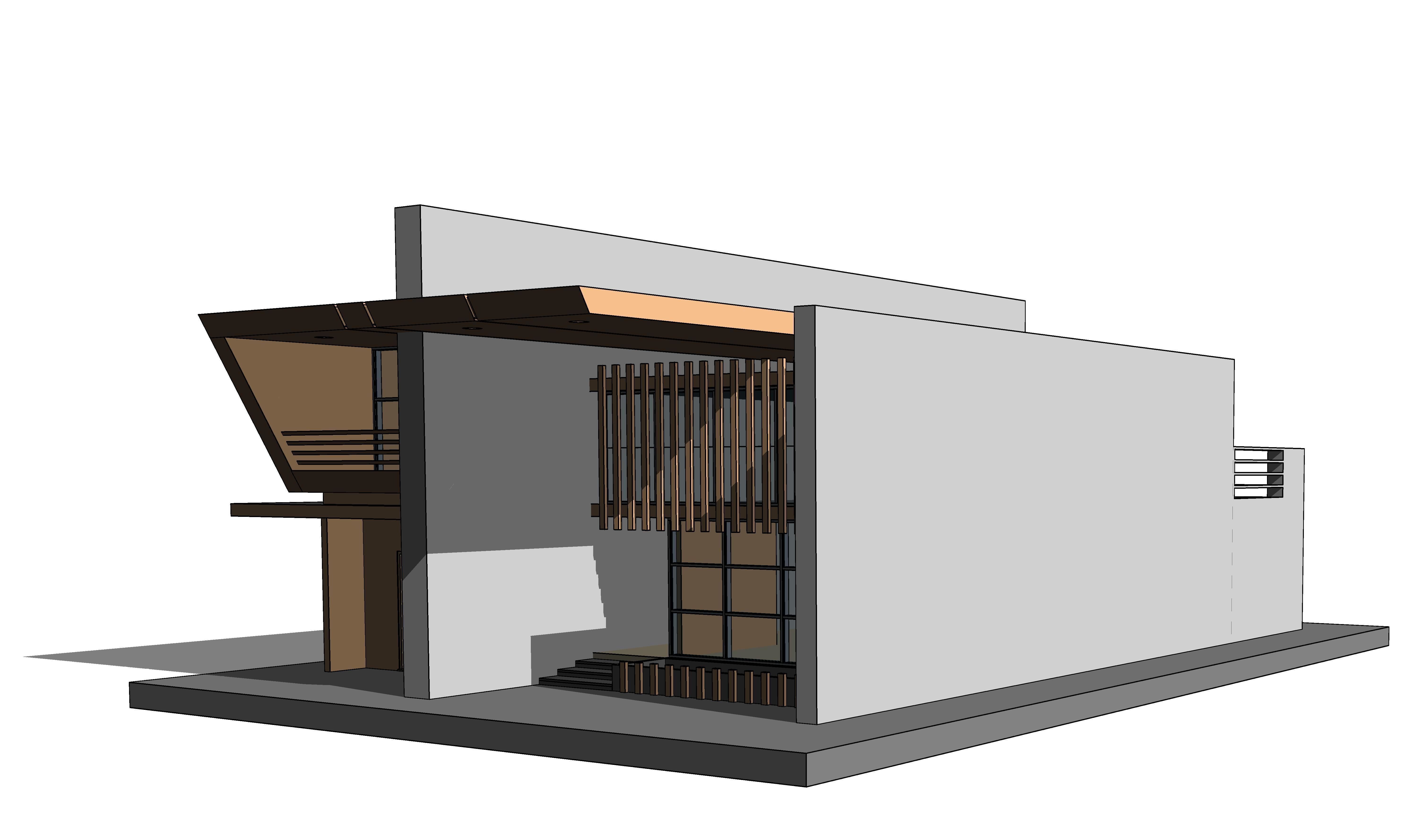 Modern Building  N4 3D model_12