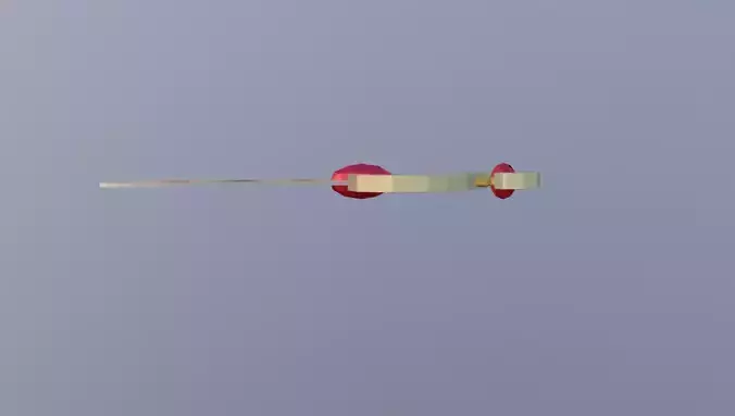 Sword metal rod with bead in middle