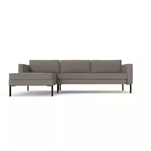 Paramount Sofa Lt Chaise Sanford Ash Metal