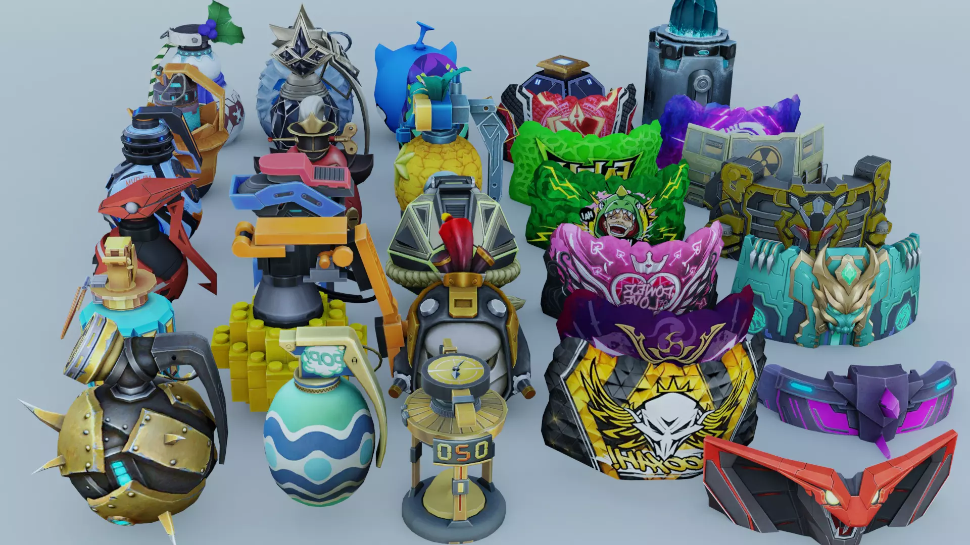 Weapon Grenade Gloo Wall Rifle bomb 3D model