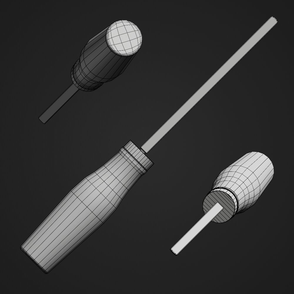 Old rasp Low-poly 3D model_4