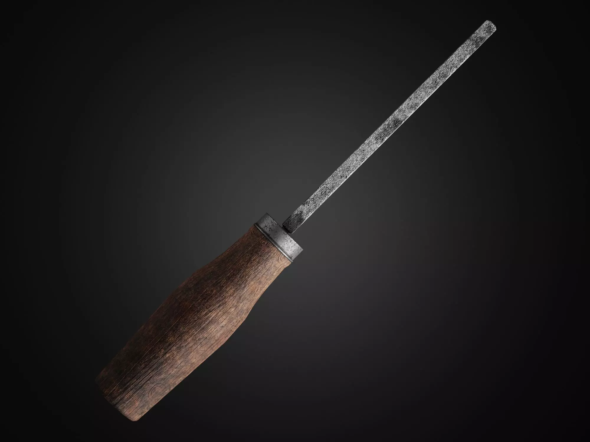 Old rasp Low-poly 3D model_0