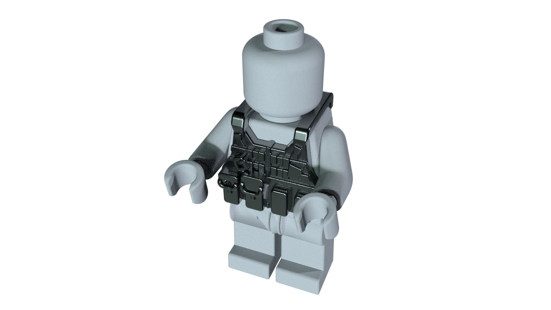 Lego body armor matches real object lego brick 3D model_3