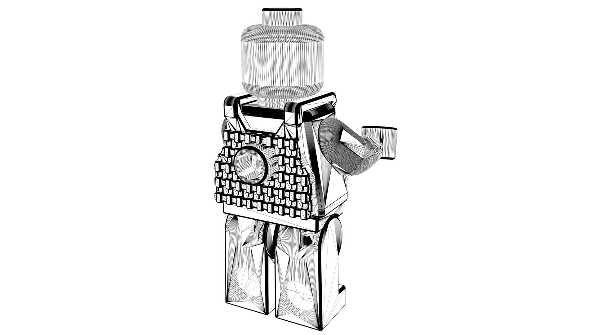 Lego body armor matches real object lego brick 3D model_7