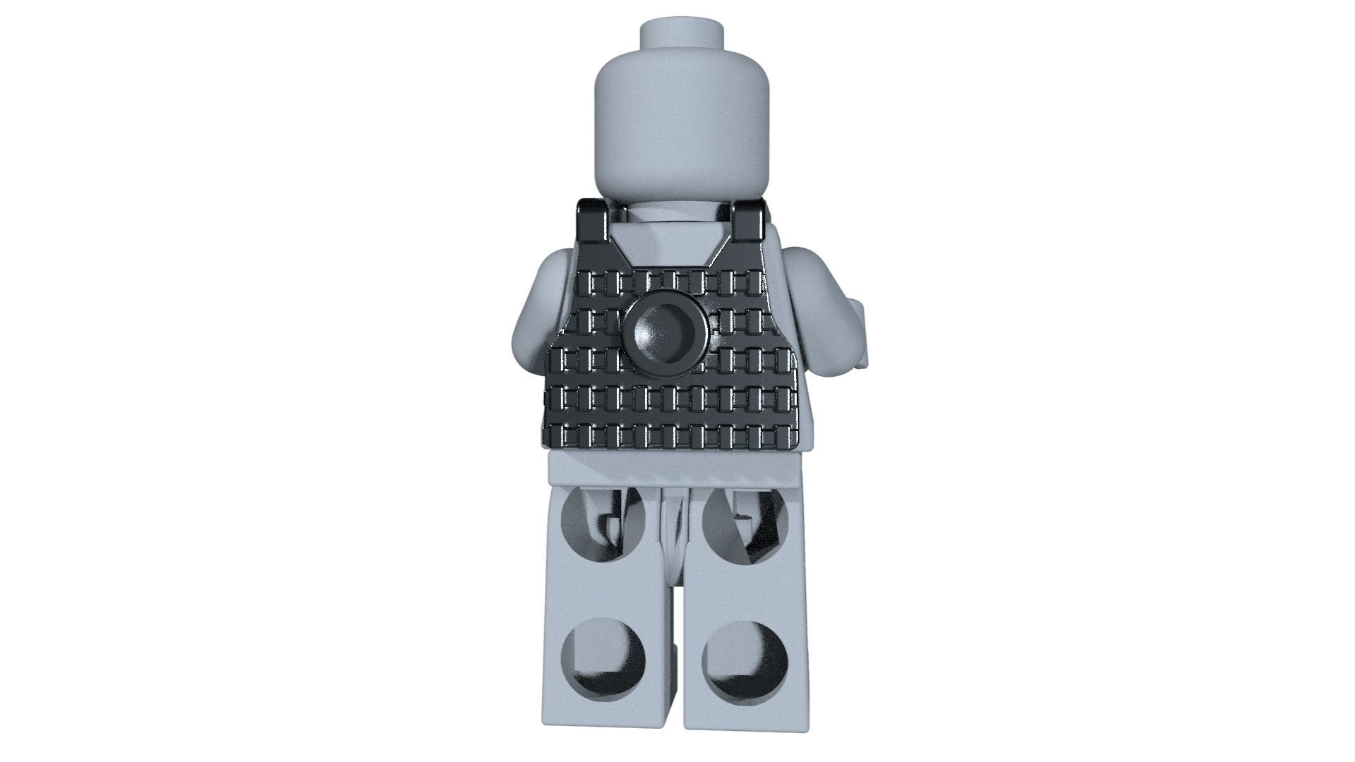 Lego body armor matches real object lego brick 3D model_2