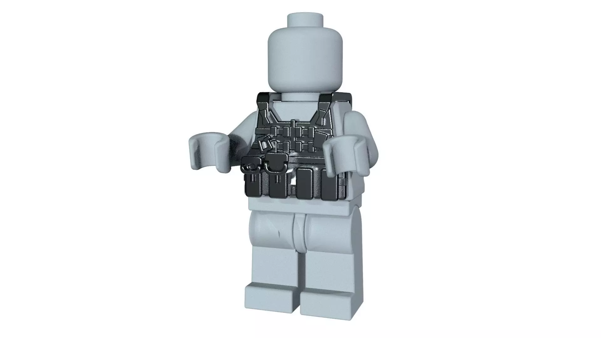 Lego body armor matches real object lego brick 3D model_0