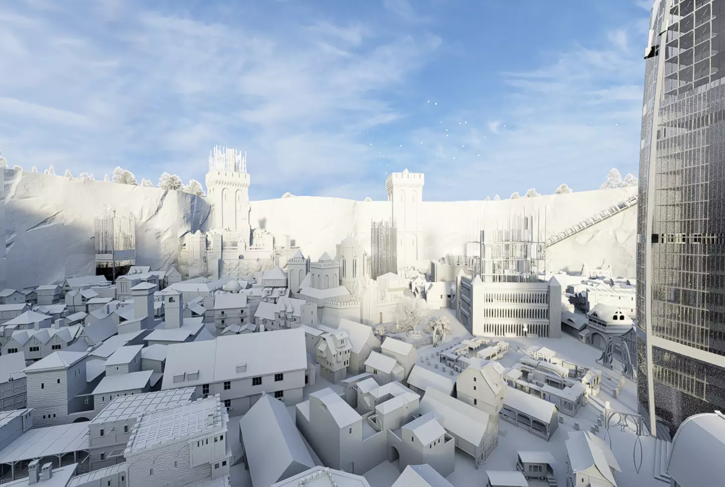 Fantasy City 3D model_0