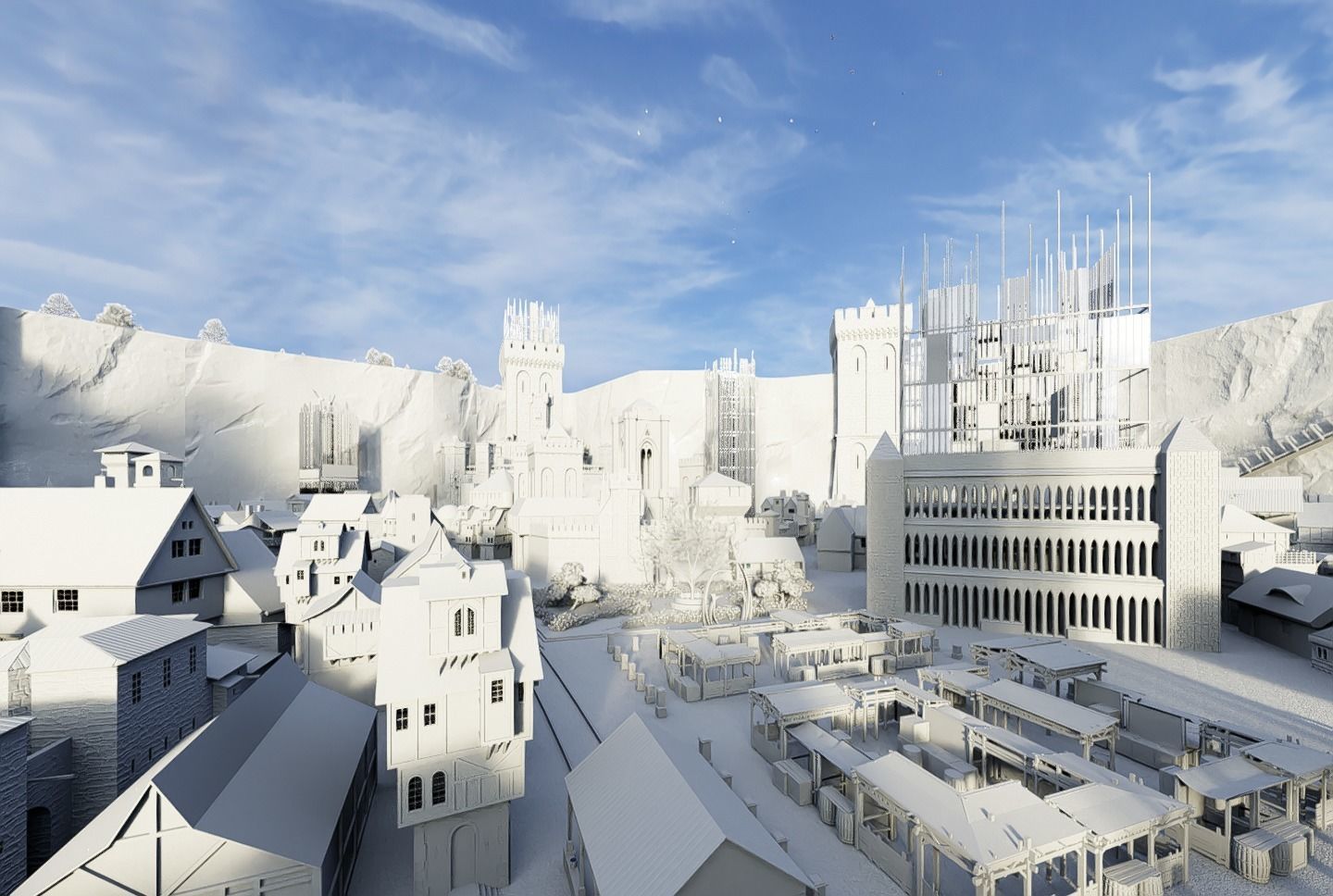Fantasy City 3D model_1