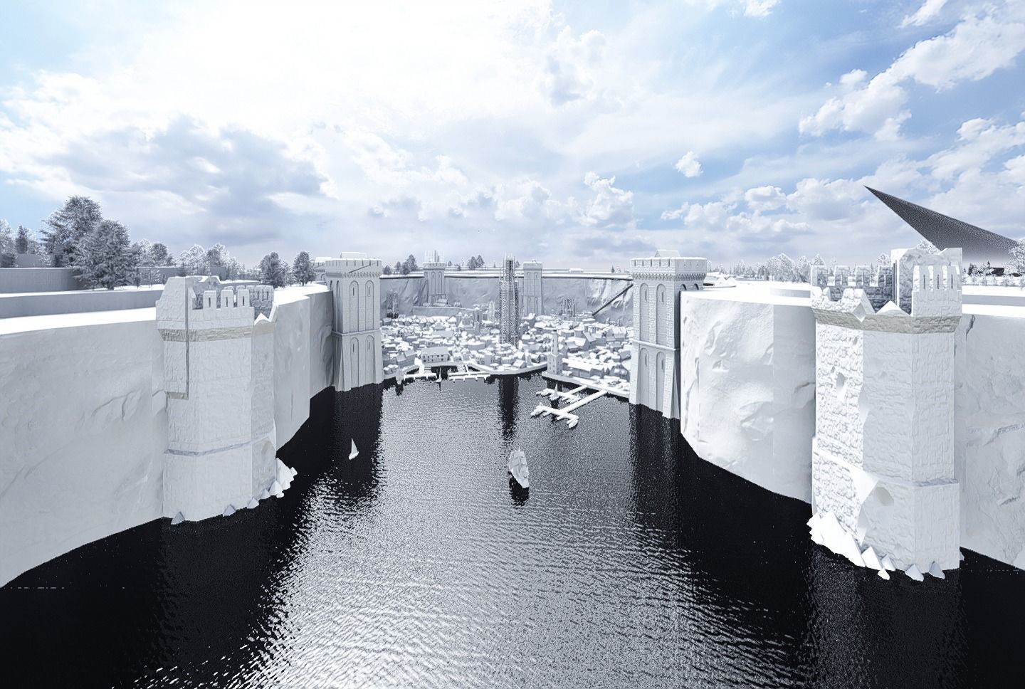 Fantasy City 3D model_2