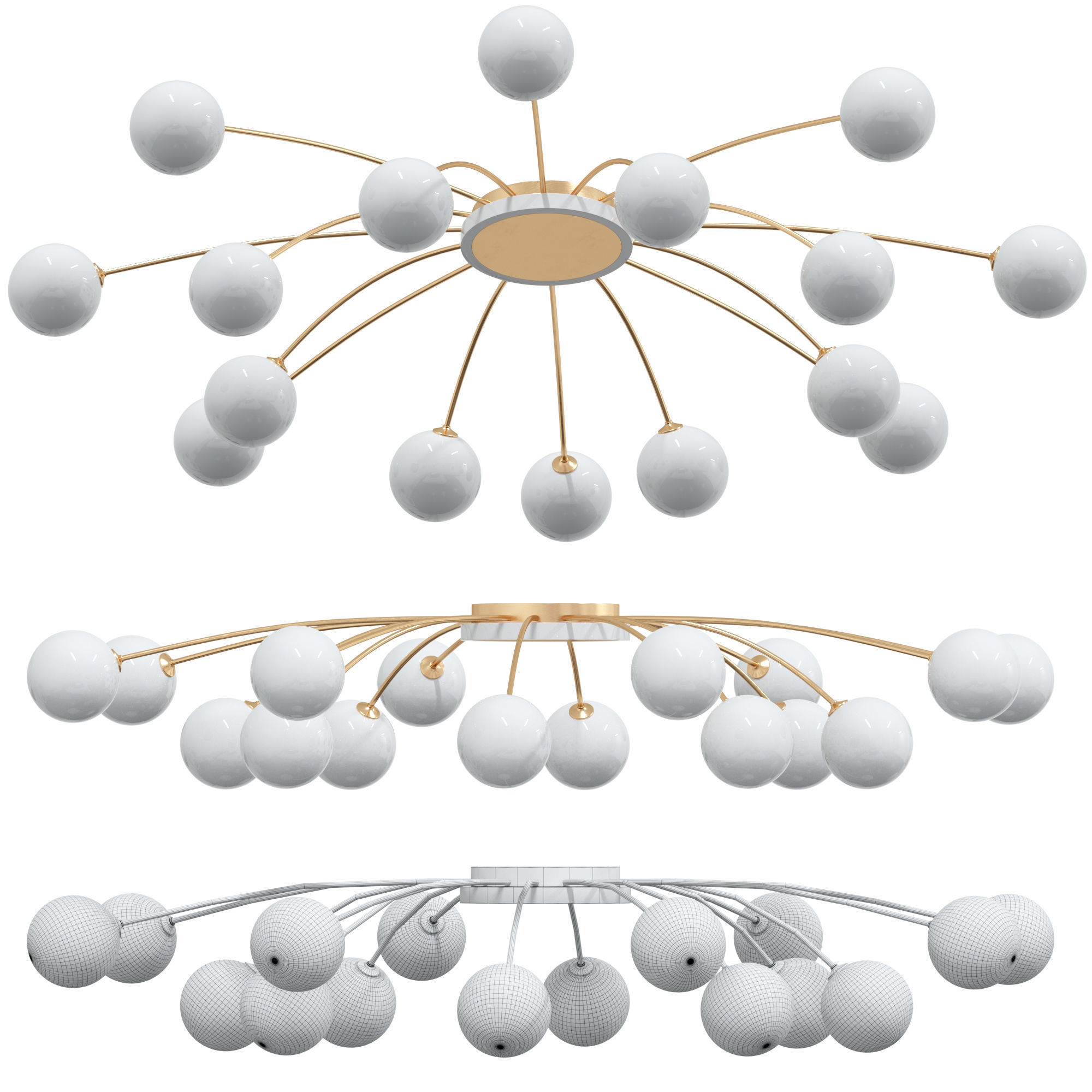 Ceiling Chandelier 3D model_2