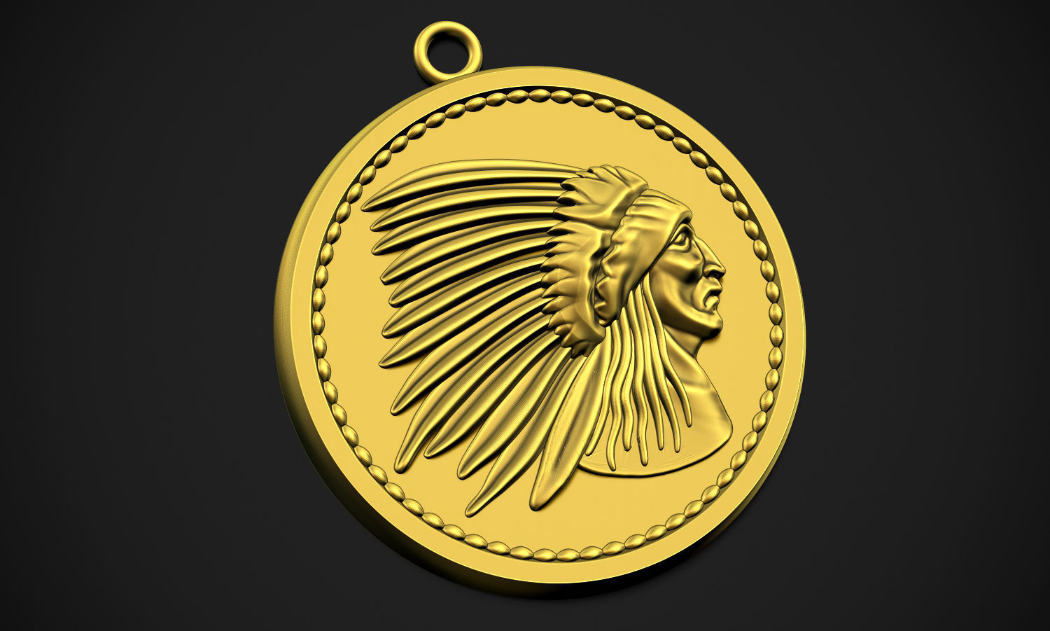 Indian small Pendant 3D print model_6