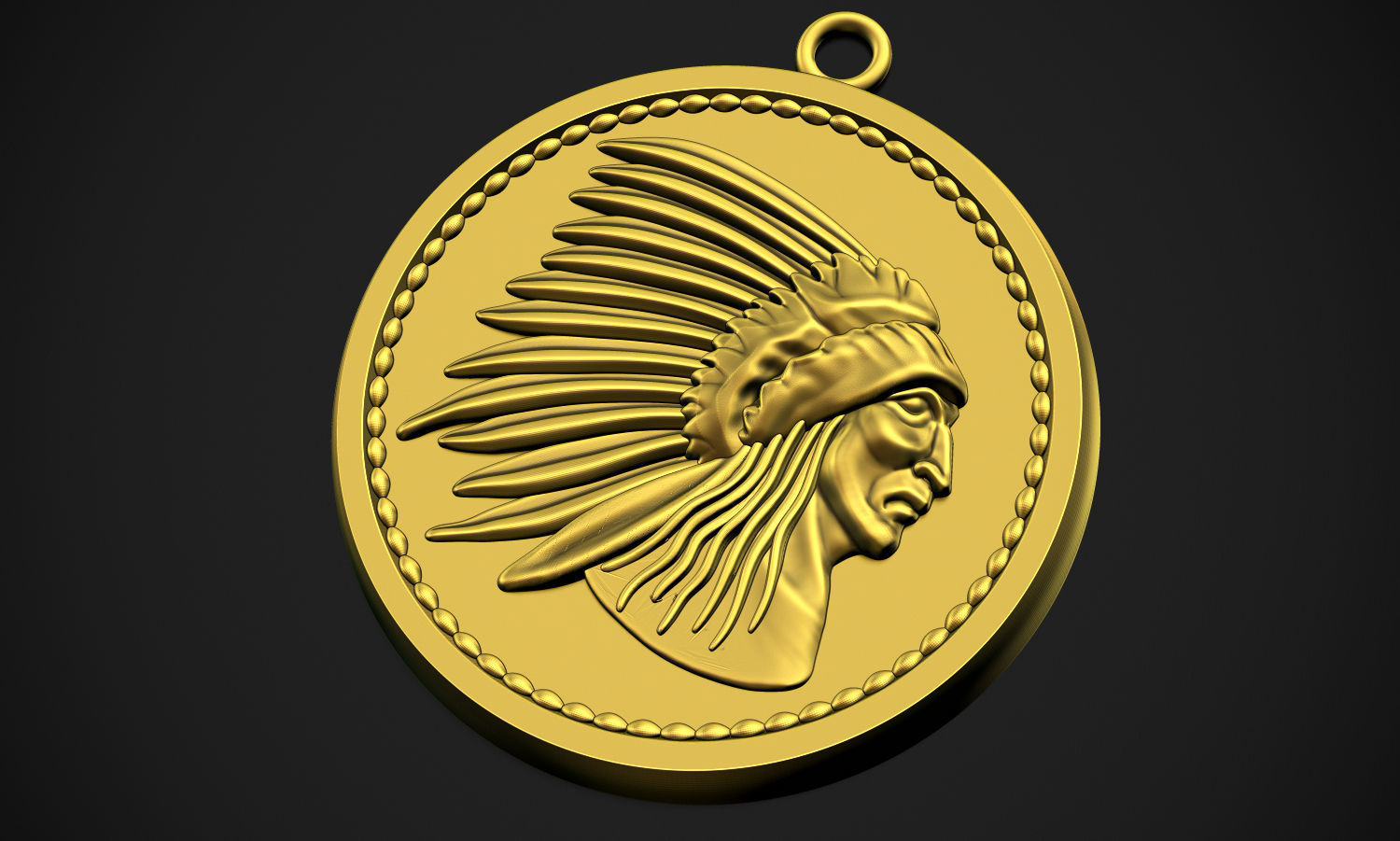 Indian small Pendant 3D print model_7