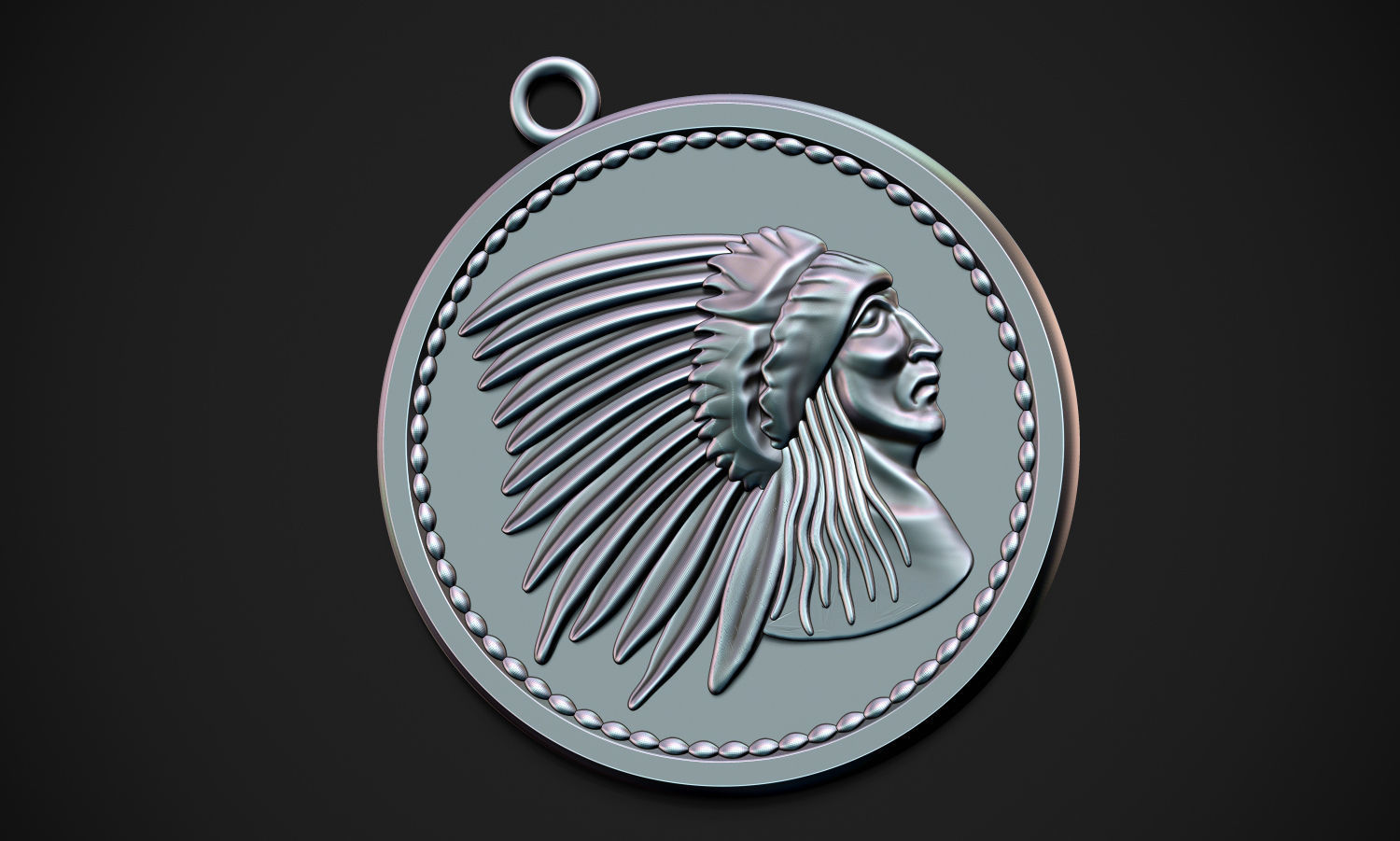 Indian small Pendant 3D print model_4