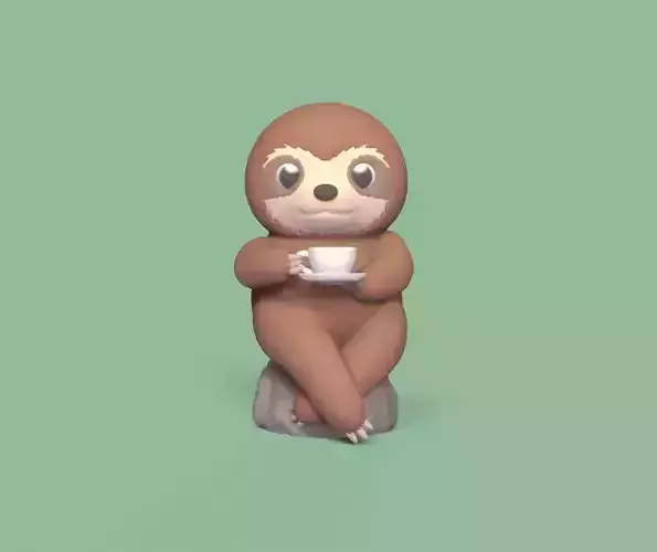 Sloth Tea 3D print model