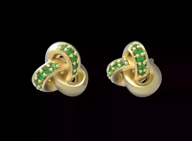 knot earrings 3D print model
