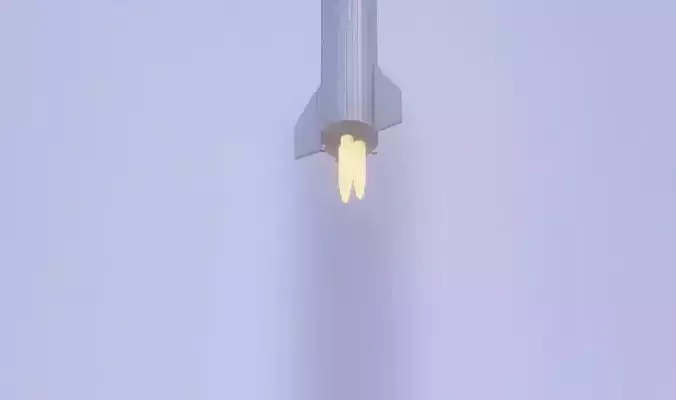 SpaceX StarShip Low-poly 3D model