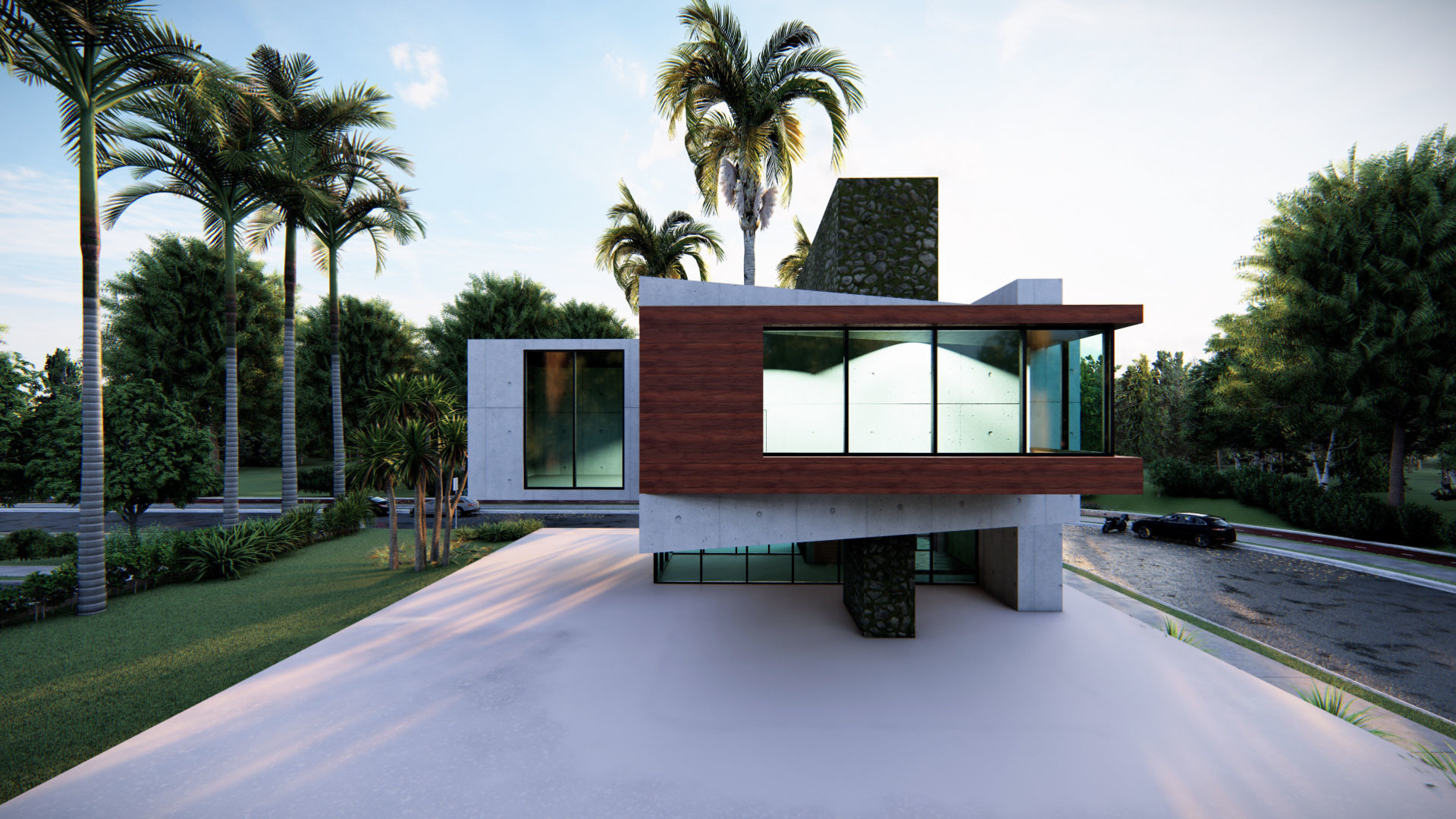 Modern Building  N11 3D model_6