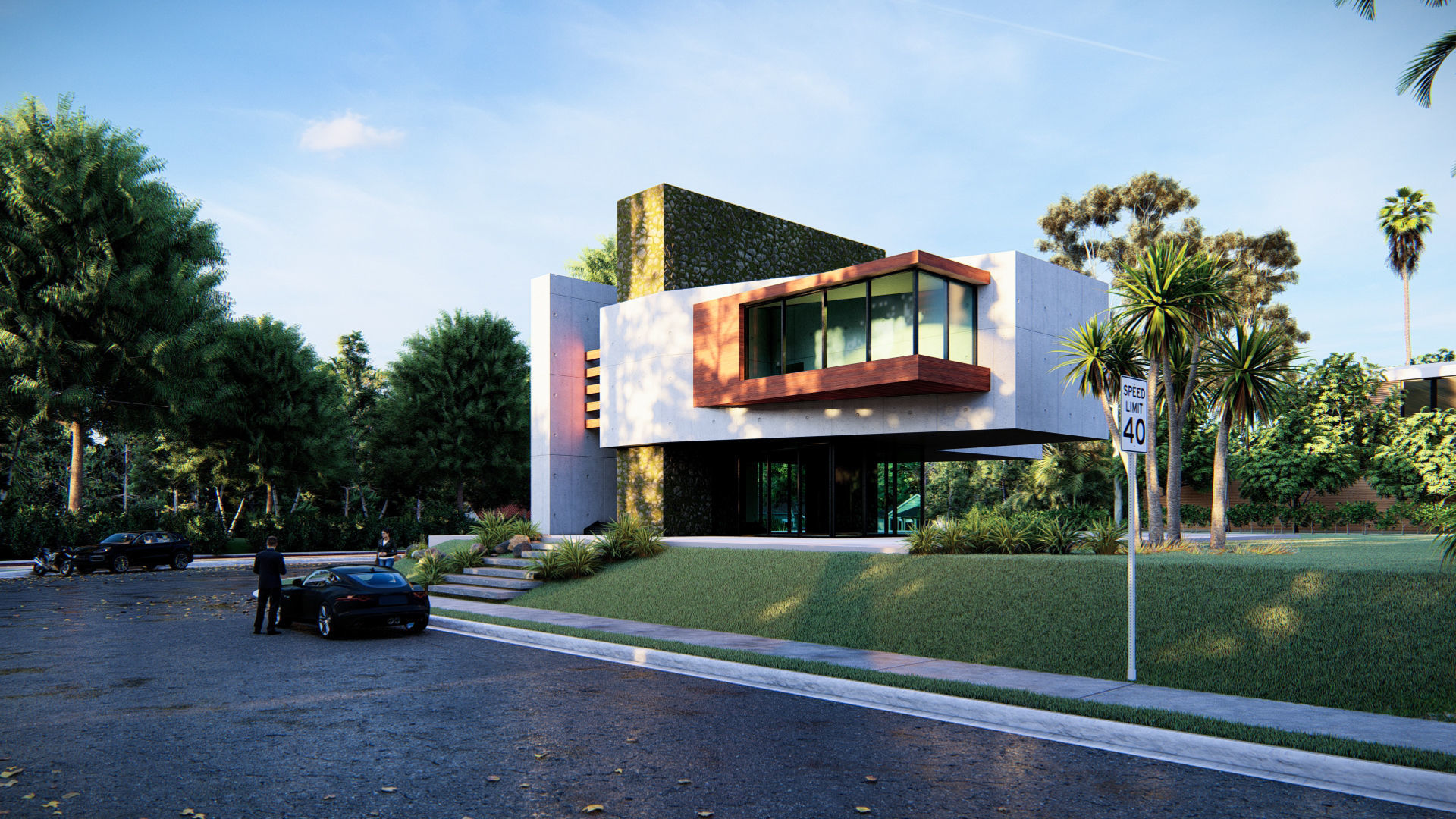 Modern Building  N11 3D model_5