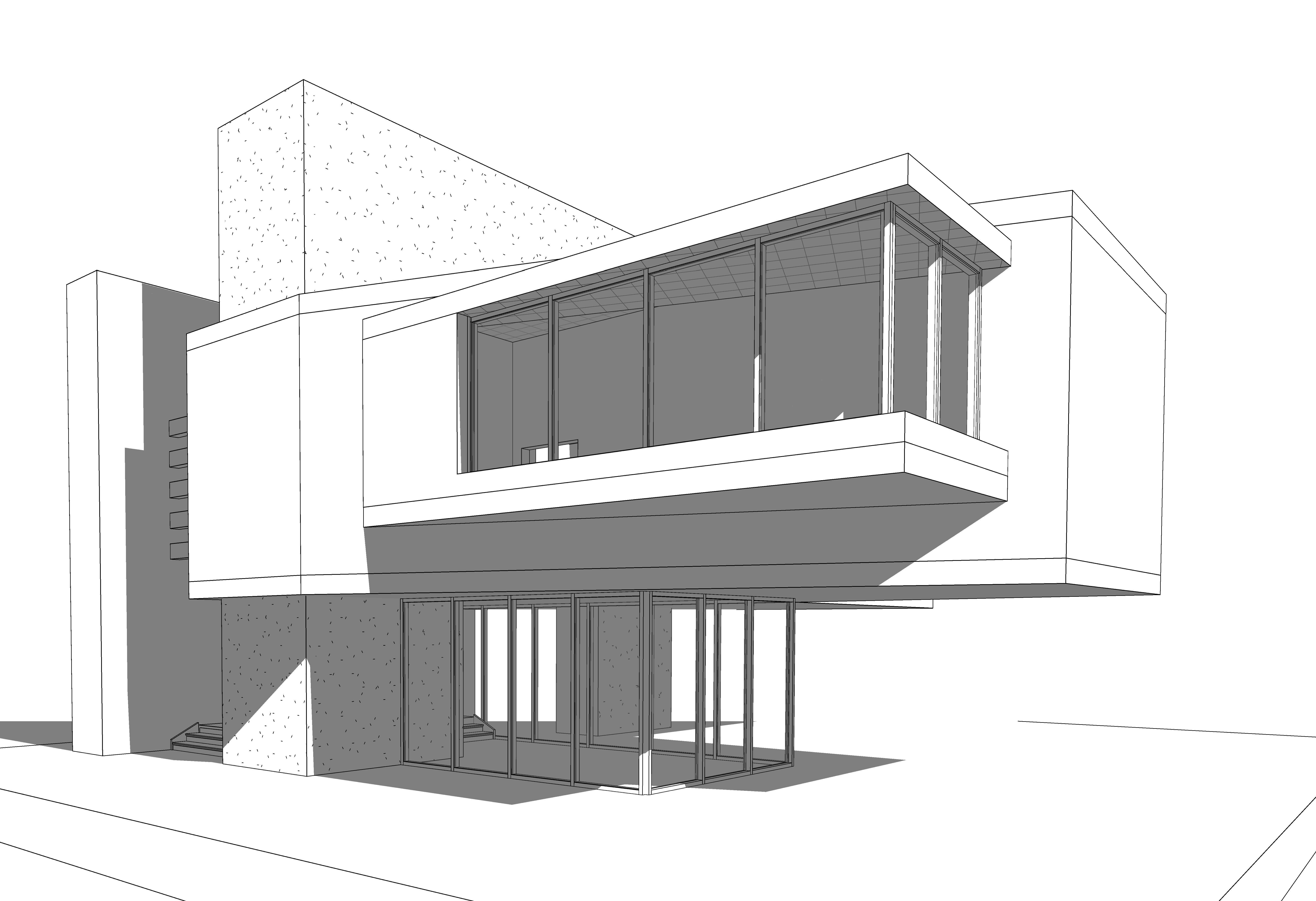 Modern Building  N11 3D model_14