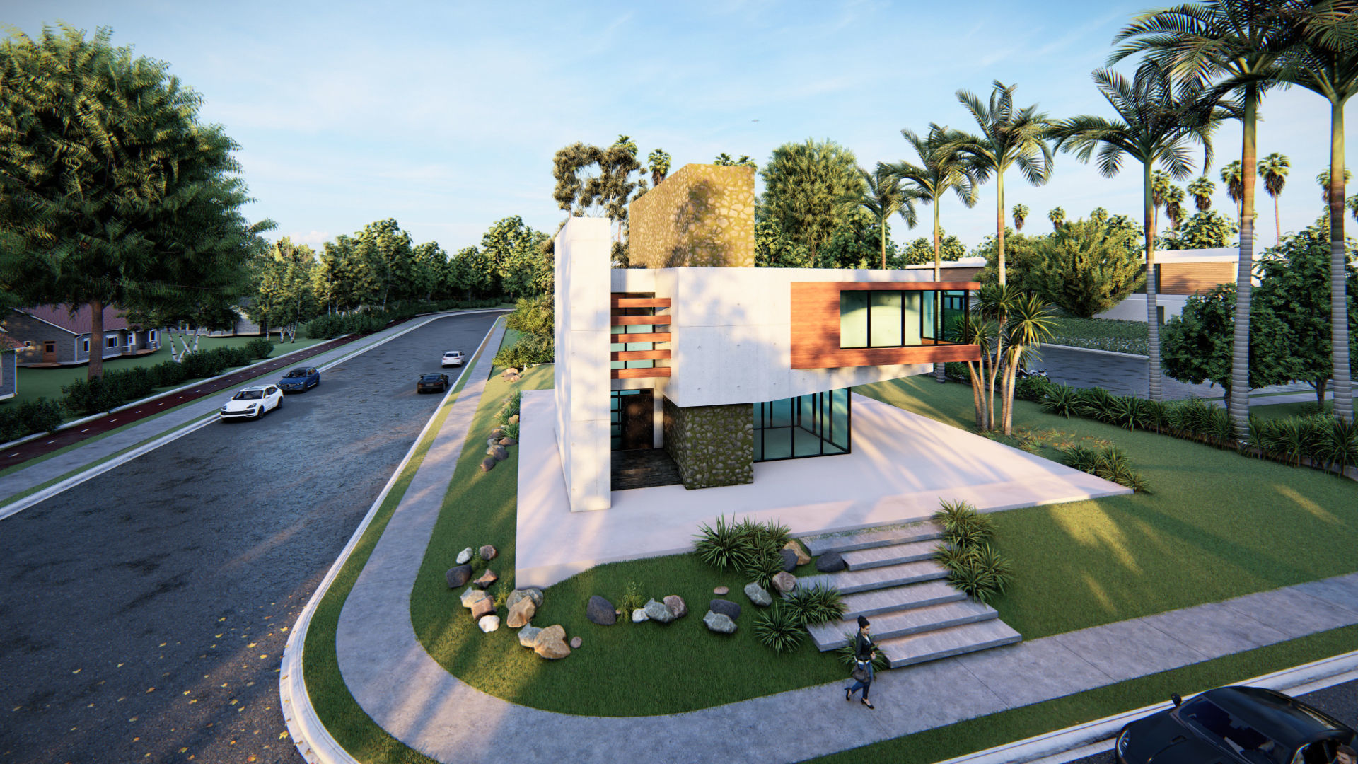 Modern Building  N11 3D model_1