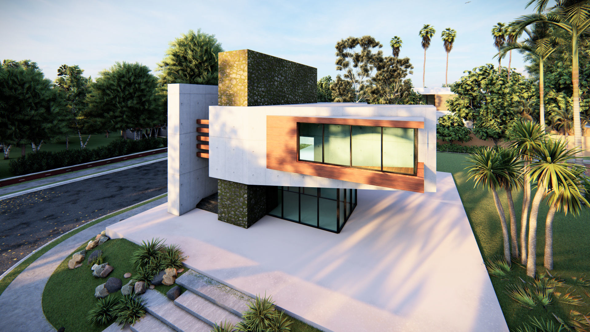 Modern Building  N11 3D model_3