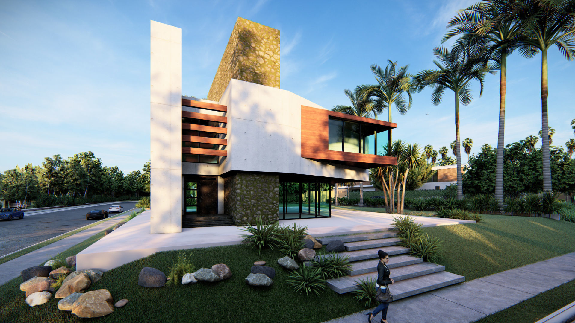 Modern Building  N11 3D model_2