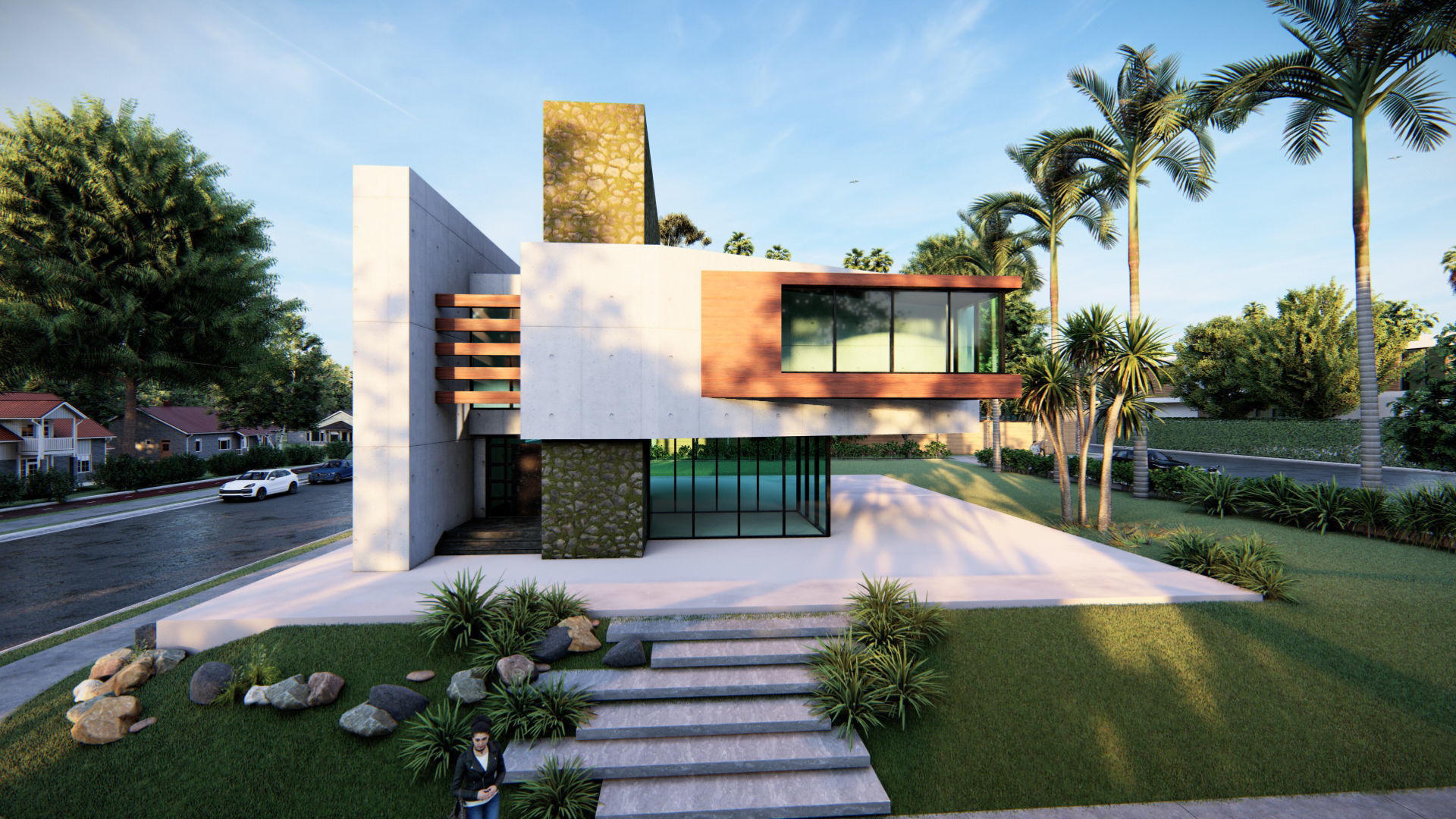 Modern Building  N11 3D model_4