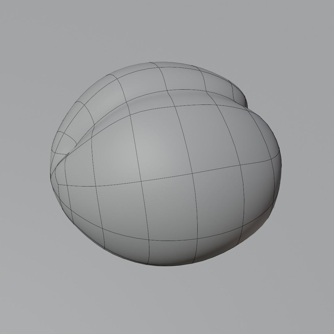 Peach Low-poly 3D model_20
