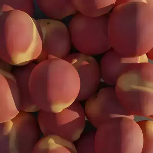 Peach Low-poly 3D model