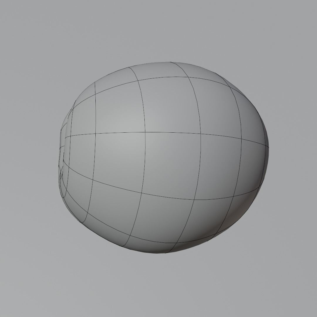 Peach Low-poly 3D model_17