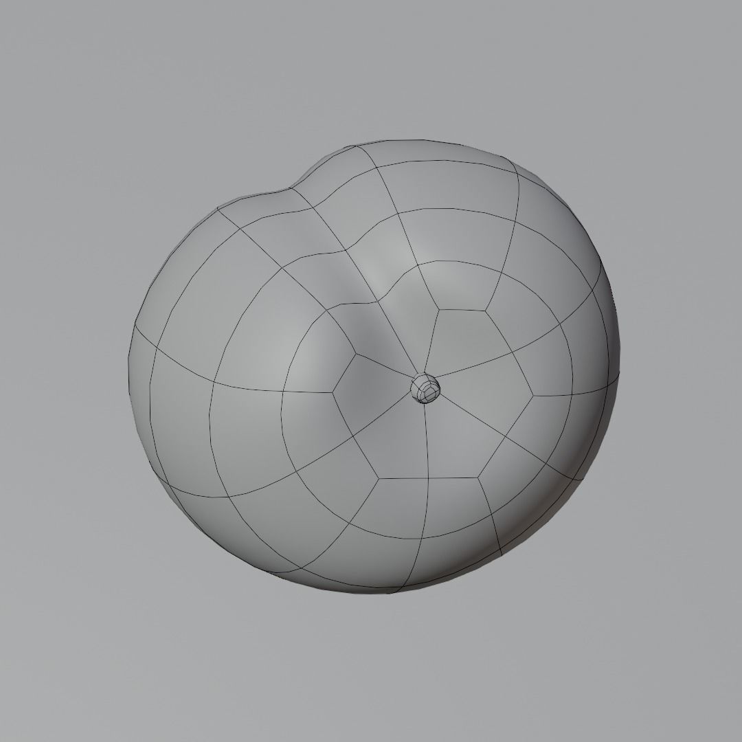 Peach Low-poly 3D model_24