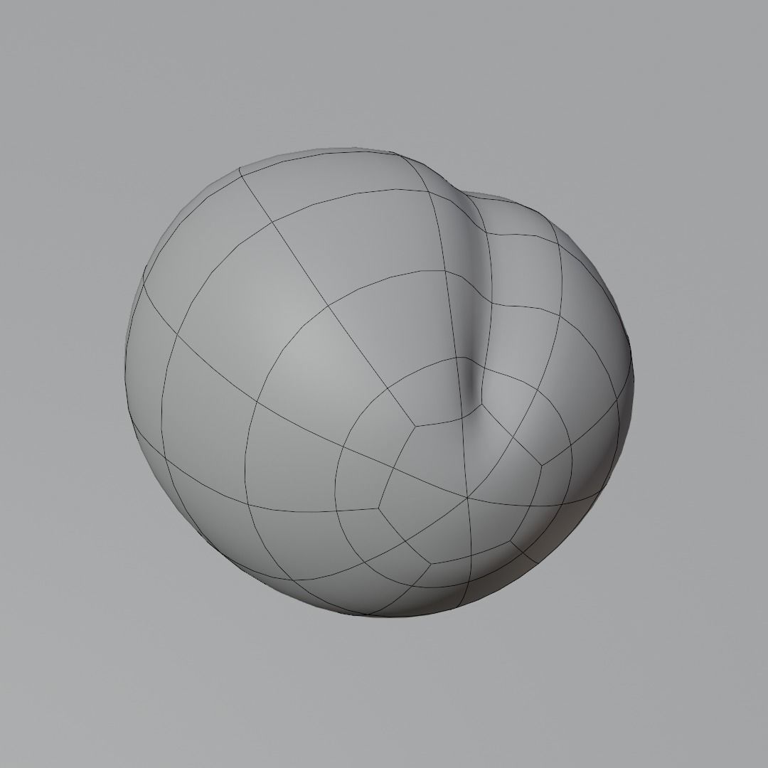 Peach Low-poly 3D model_21