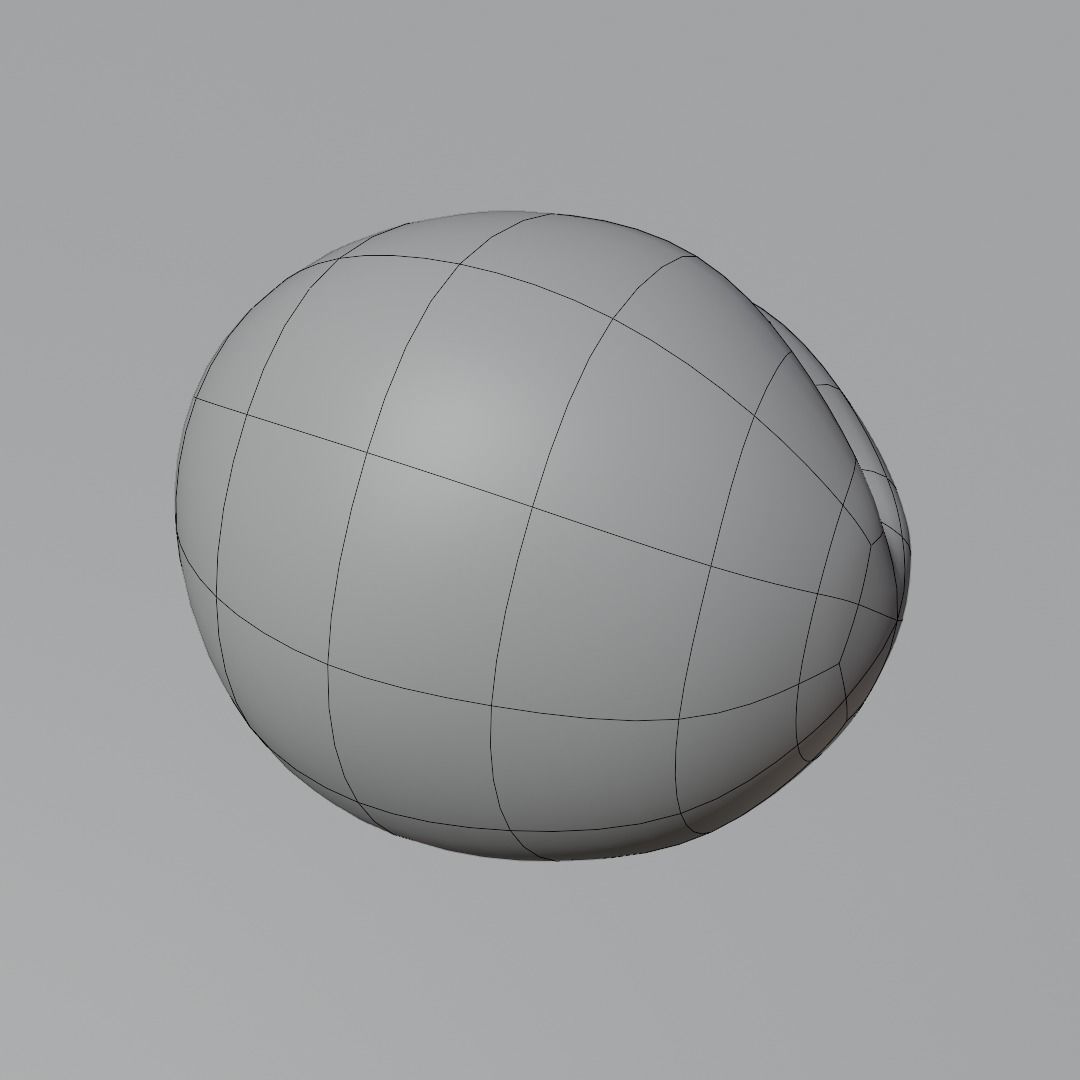Peach Low-poly 3D model_23