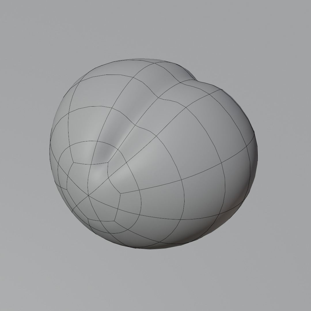 Peach Low-poly 3D model_19