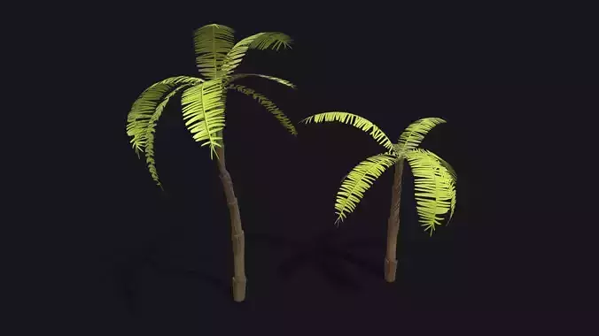 Game Ready Stylized Palm Trees