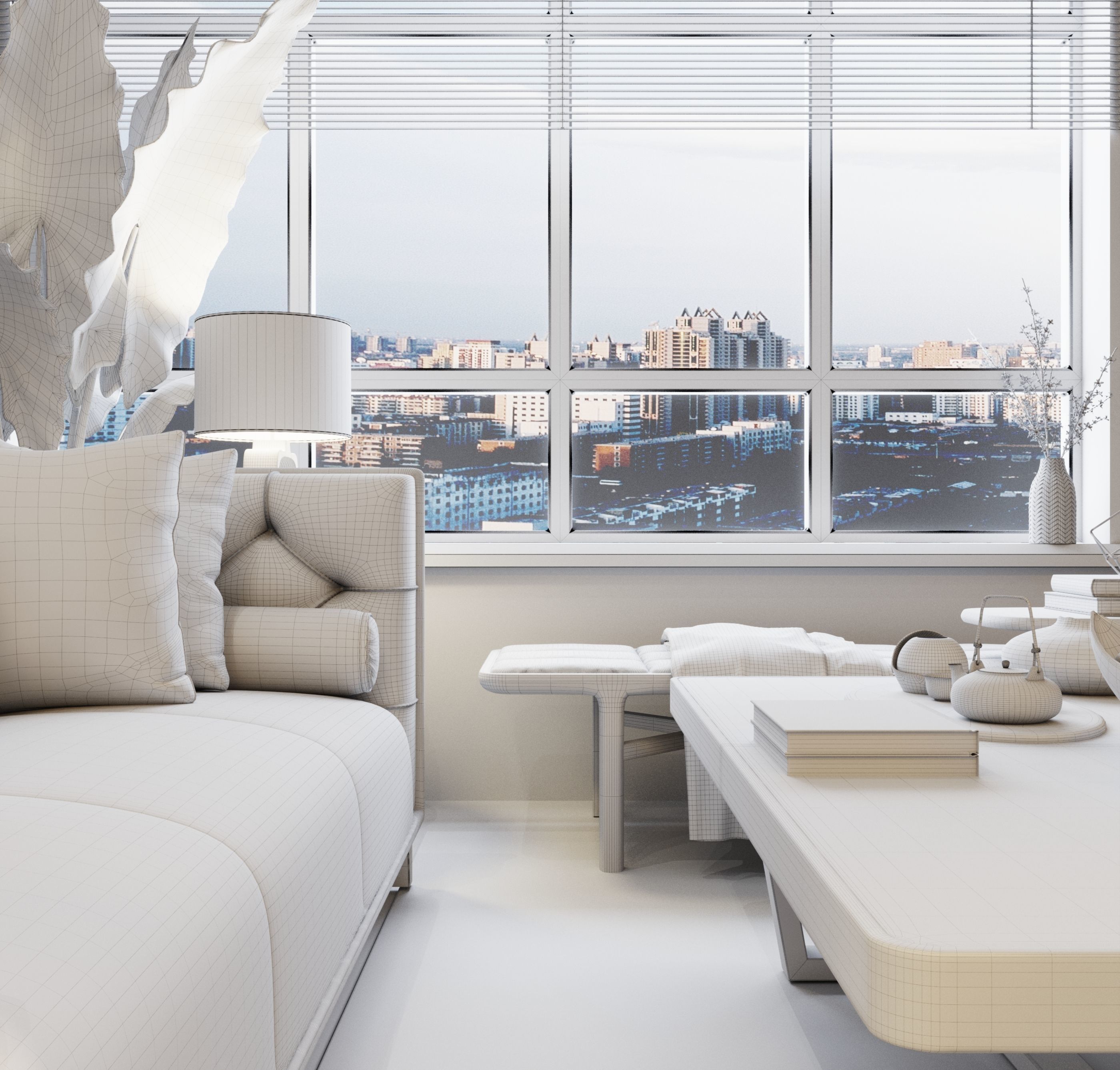 Boho style in the interior 3D model_12