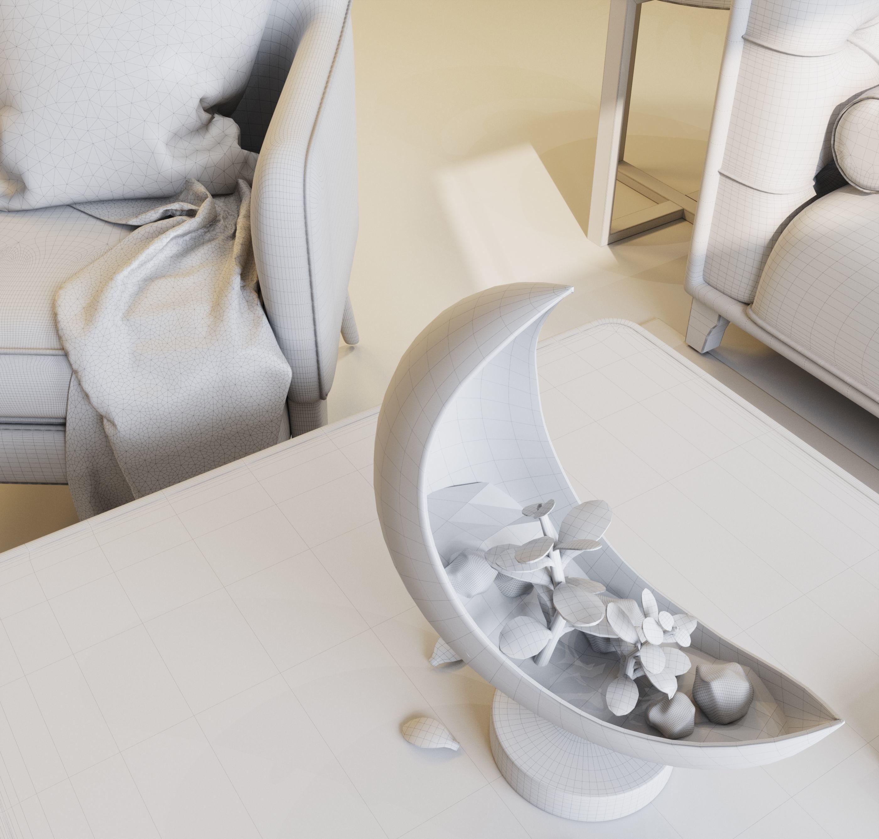 Boho style in the interior 3D model_17