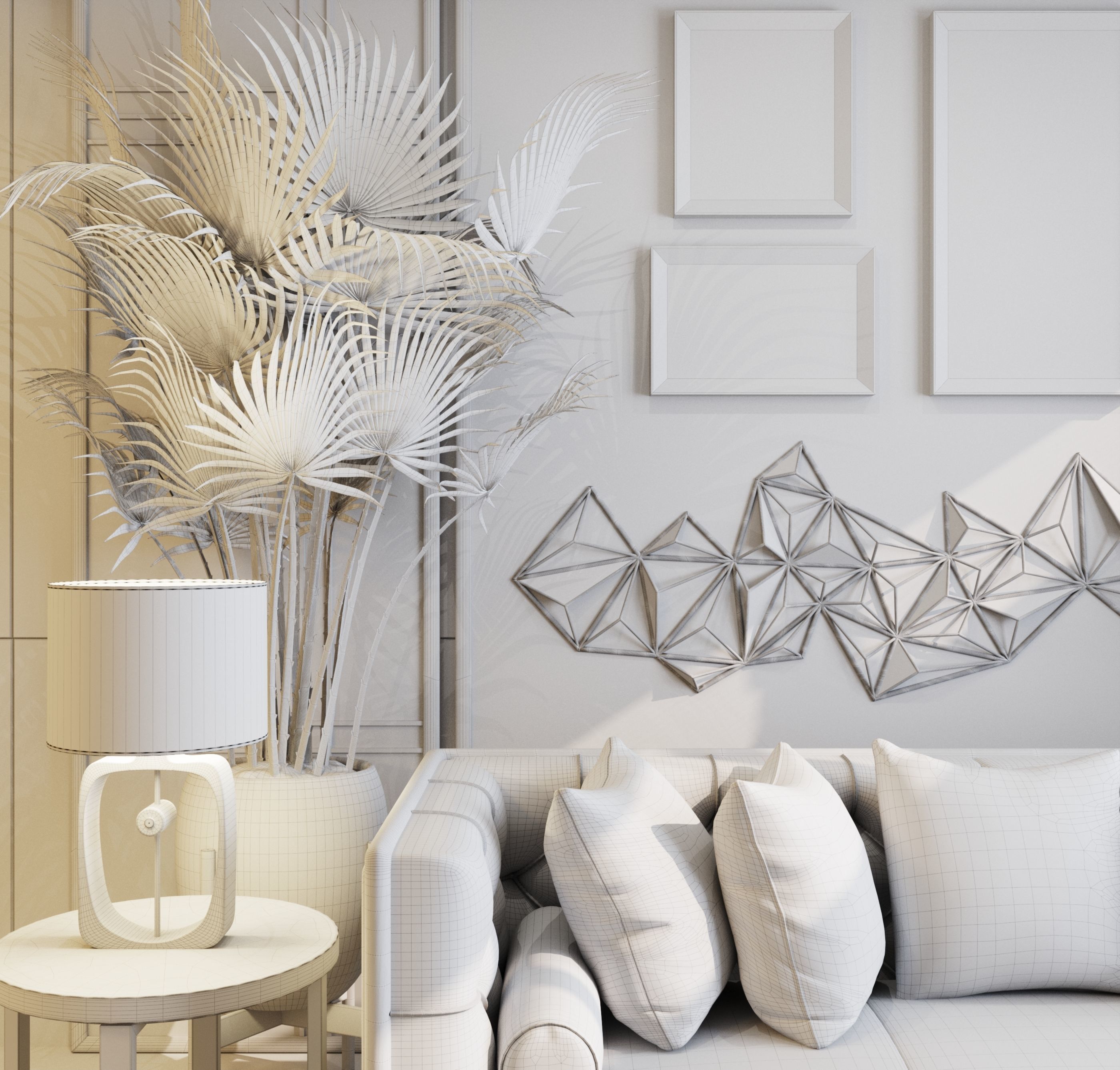 Boho style in the interior 3D model_13