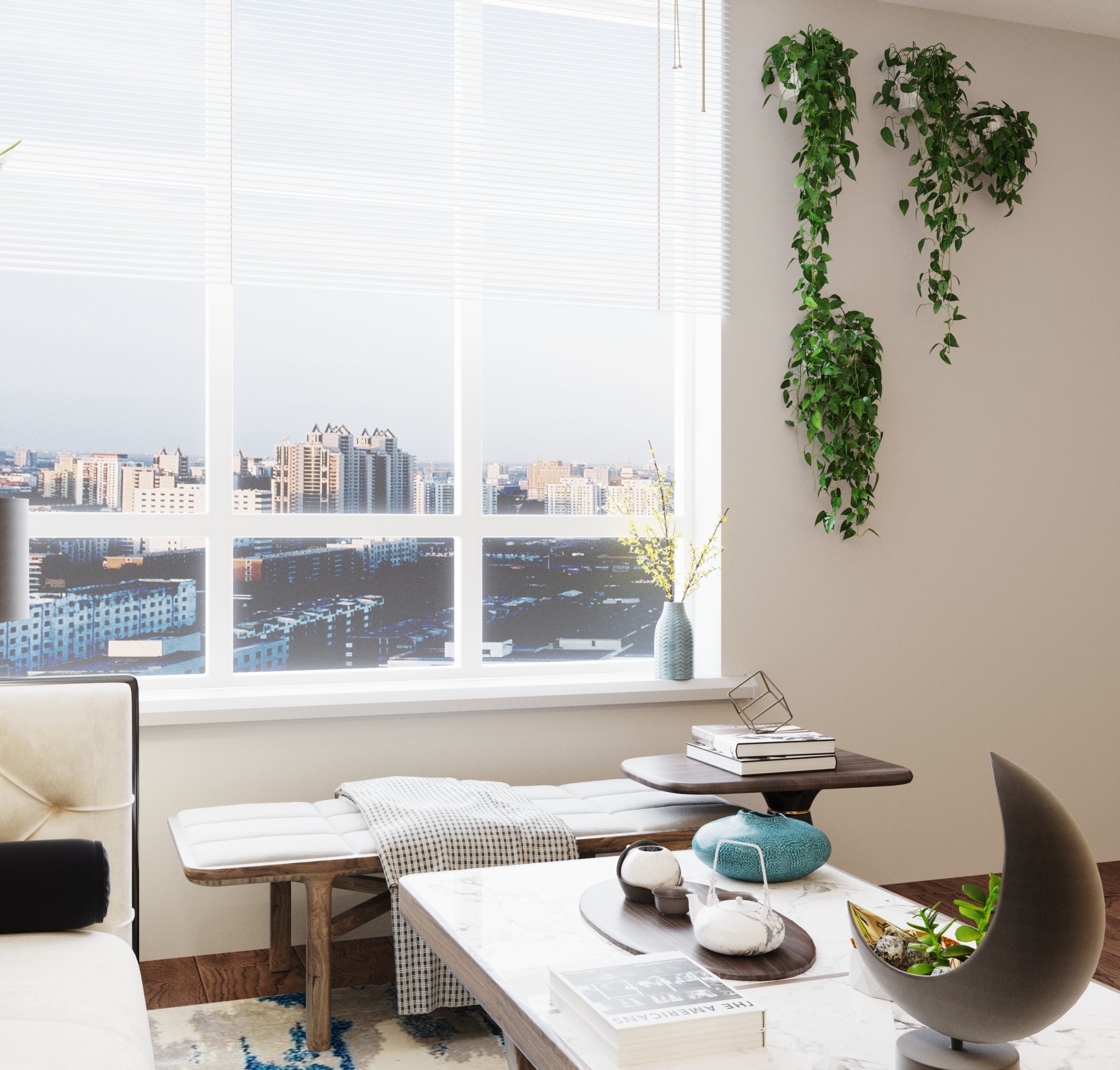 Boho style in the interior 3D model_5