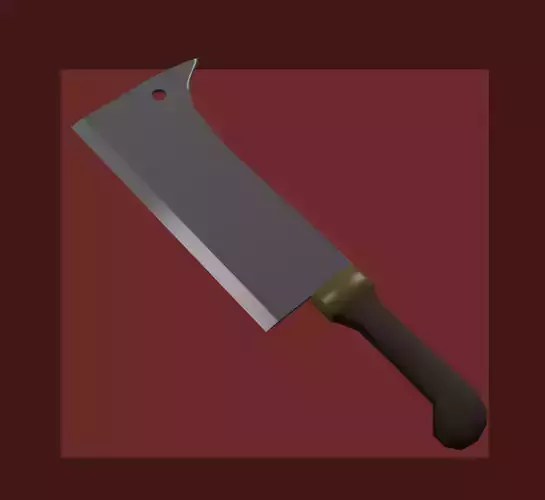 cleaver knife Free low-poly 3D model