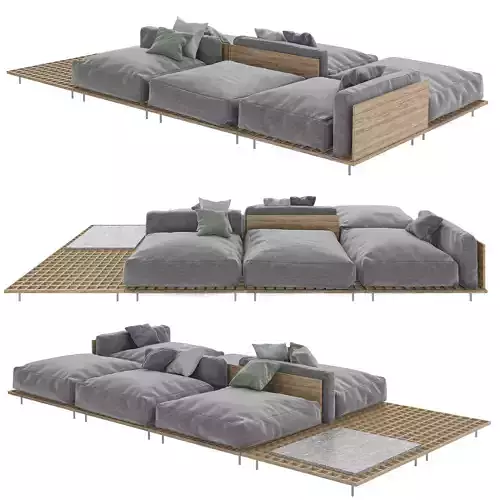 sofa public places 3D model