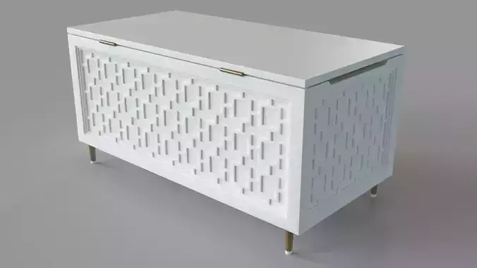 Lattice Toy Chest Simply White