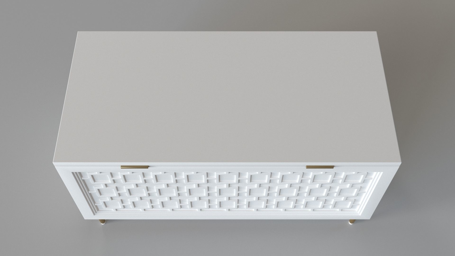 Lattice Toy Chest Simply White 3D model_3