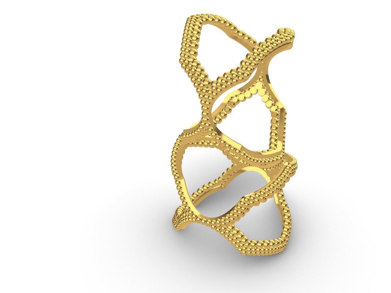 Twisty Hexagon Ring 3D print model_17